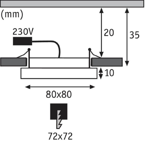 Встраиваемый светодиодный светильник Paulmann Panel Areo 92951