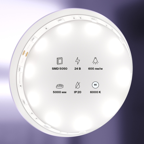 Светодиодная лента Maytoni Technical 7,2W/m 30LED/m 5050SMD холодный белый 5M 10162 Светодиодная лента Maytoni Technical 7,2W/m 30LED/m 5050SMD холодный белый 5M 10162