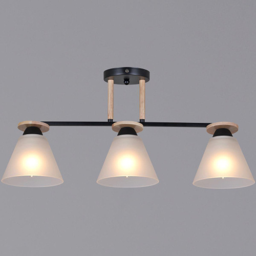 Потолочная люстра Reluce 11630-0.3-03 BK+WOOD