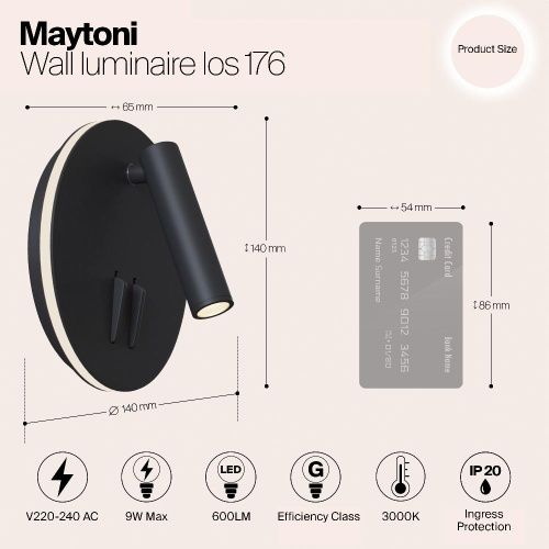 Светодиодный спот Maytoni Ios 176 C176-WL-01-6W-B Светодиодный спот Maytoni Ios 176 C176-WL-01-6W-B