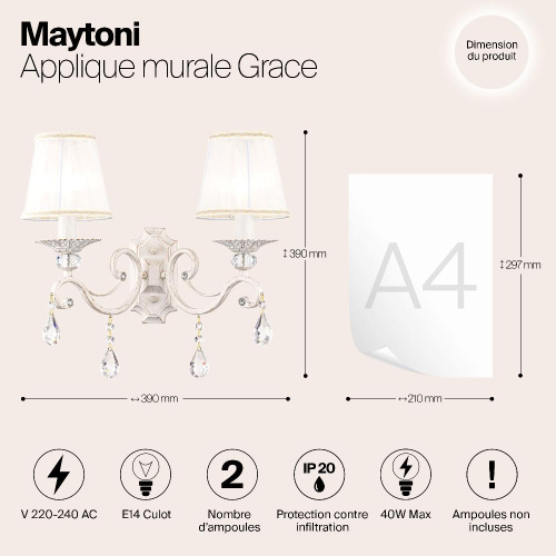 Бра Maytoni Grace ARM247-02-G
