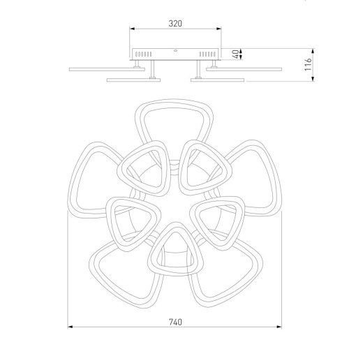 Потолочный светодиодный светильник Eurosvet Areo 90216/10 белый