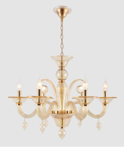 Подвесная люстра Crystal Lux Caetano SP-PL6 Amber