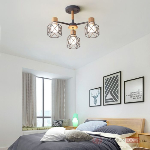 Потолочная Люстра Corf B3 Green 5 Lamps By Imperiumloft