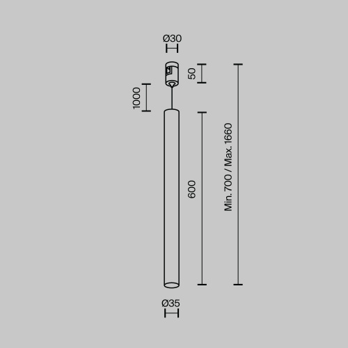 Трековый светильник Technical TR156-1-5W4K-B