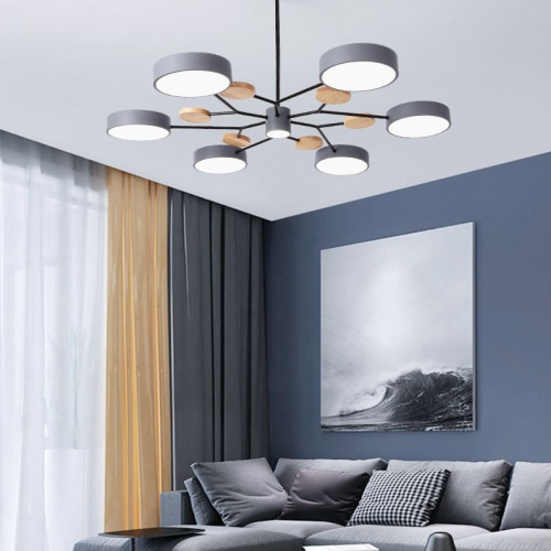 Люстра На Штанге Meade 4 Lamps Grey By Imperiumloft