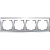 Рамка Werkel Diamant на 4 поста зеркальный WL08-Frame-04 4690389143847