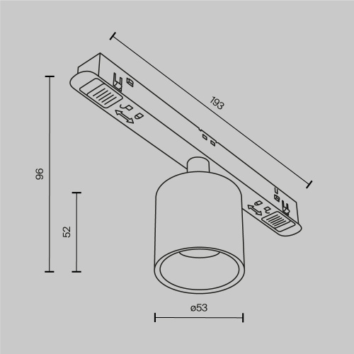 Трековый светильник Technical TR132-2-7W3K-B