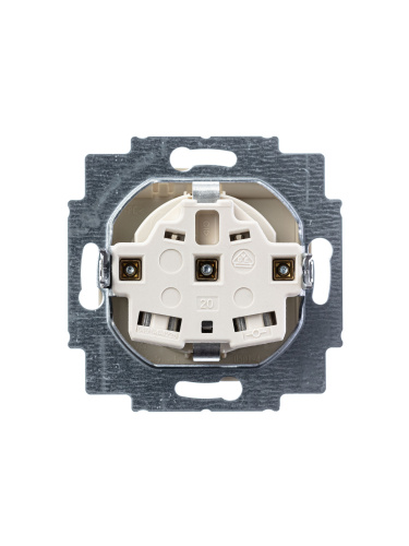 Розетка ABB Basic55 Schuko с/з 16A 250V с крышкой безвинтовой зажим слоновая кость 2CKA002018A0351 Розетка ABB Basic55 Schuko с/з 16A 250V с крышкой безвинтовой зажим слоновая кость 2CKA002018A0351
