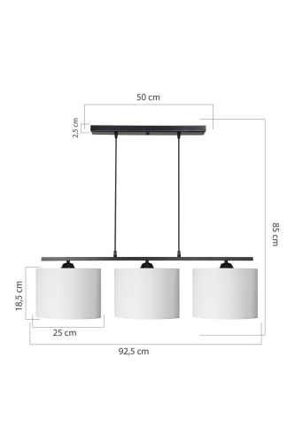 Подвесная люстра Toplight Laurene TL1610H-03WH