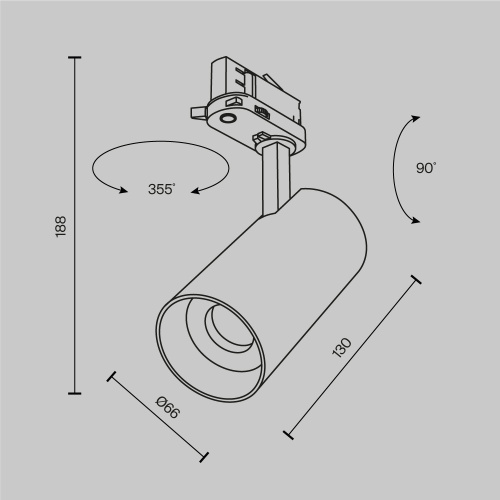 Трековый светильник Technical TR197-3-20WCCT-M-W Трековый светильник Technical TR197-3-20WCCT-M-W