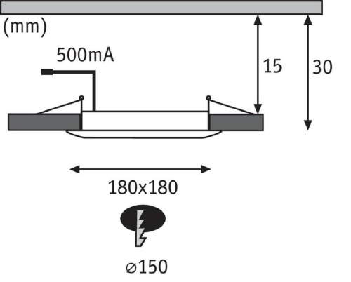 Встраиваемый светодиодный светильник Paulmann Premium Panel IP65 92802