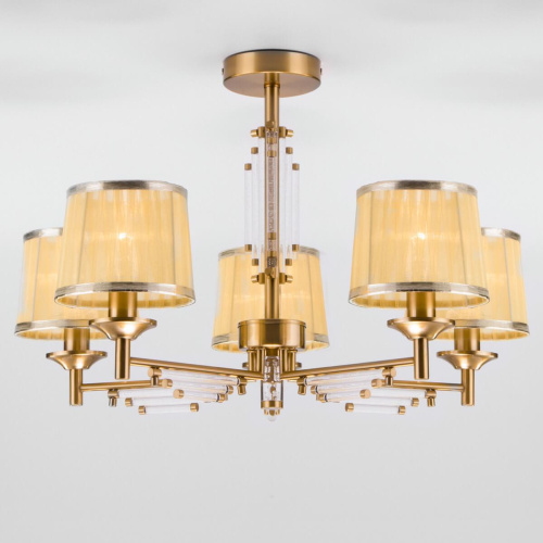 Потолочная люстра Eurosvet 60081/5 золотая бронза