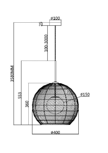 Подвесной светильник Maytoni MOD204PL-01B