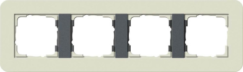 Рамка 4-постовая Gira E3 песочный/антрацит 0214427