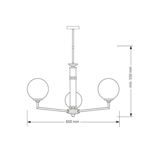 Подвесная люстра Kutek Mood Artu Glass ART-ZW-3 (N) G