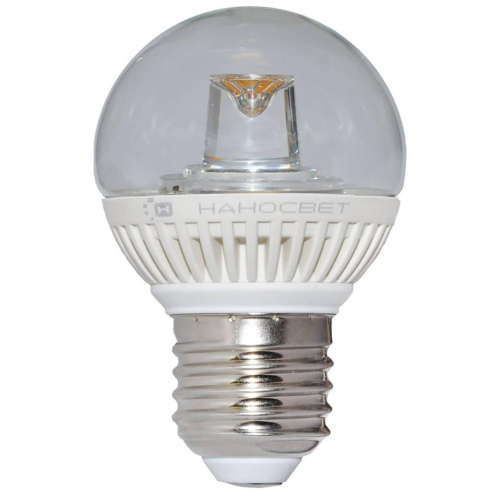 Лампа светодиодная Наносвет E27 5W 4000K прозрачная LC-GCL-5/E27/840 L154