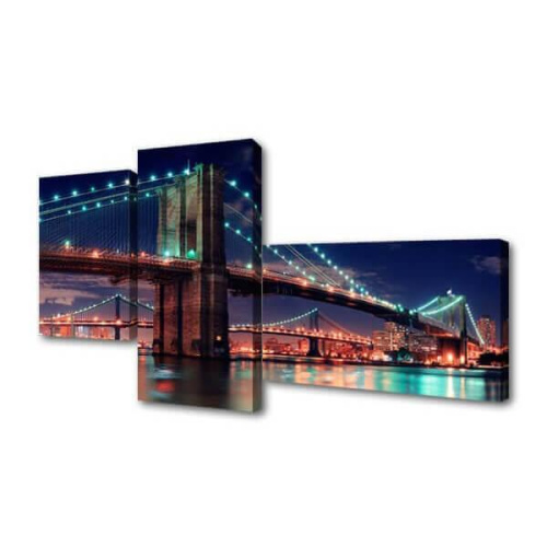 Модульная картина Ночной мост Toplight 200х100см TL-M2057