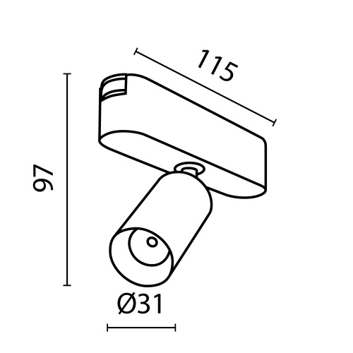 Трековый светильник Technical TR103-1-5W4K-M-B Трековый светильник Technical TR103-1-5W4K-M-B