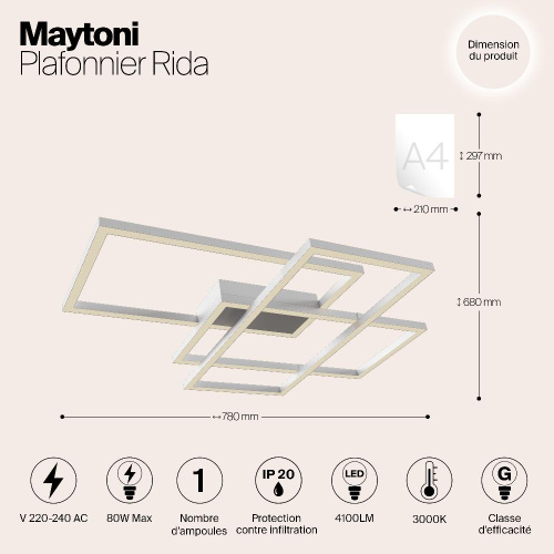 Потолочный светодиодный светильник Maytoni Line MOD015CL-L80W