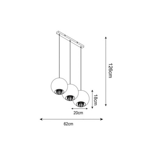 Подвесной светильник Zumaline Ivia P12082D-3 Подвесной светильник Zumaline Ivia P12082D-3
