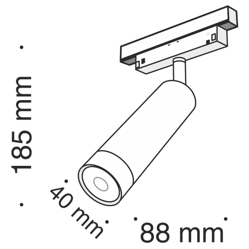 Трековый светодиодный светильник для магнитного шинопровода Maytoni Track Lamps TR019-2-7W4K-B Трековый светодиодный светильник для магнитного шинопровода Maytoni Track Lamps TR019-2-7W4K-B