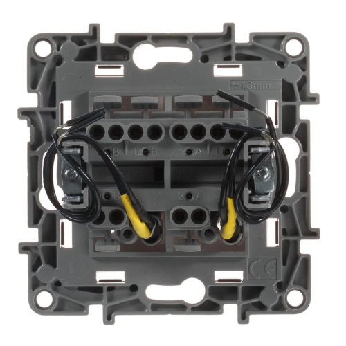 Переключатель двухклавишный Legrand Etika с подсветкой 10A 250V белый 672216