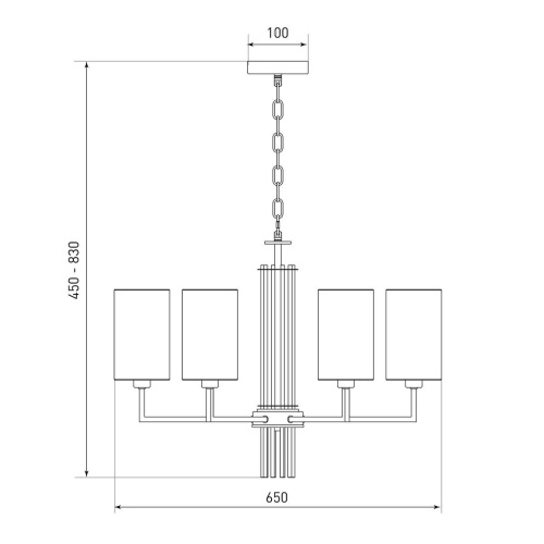 Подвесная люстра Eurosvet Soffio 60134/6 никель Подвесная люстра Eurosvet Soffio 60134/6 никель