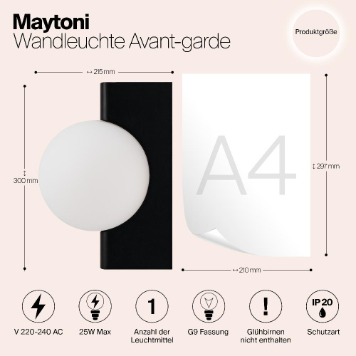 Бра Maytoni Avant-garde MOD324WL-01B Бра Maytoni Avant-garde MOD324WL-01B