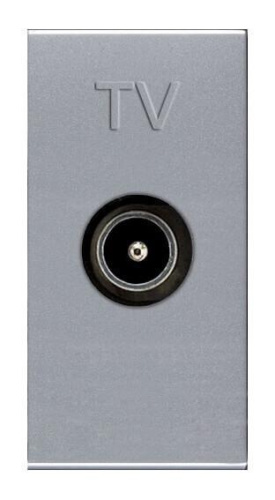 Розетка TV ABB Zenit серебро 2CLA215070N1301