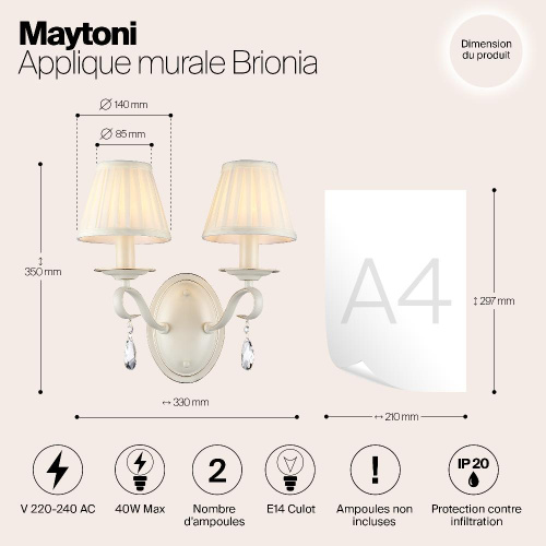 Бра Maytoni Brionia ARM172-02-G