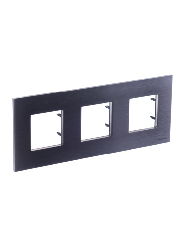 Рамка 3-постовая ABB Zenit сталь 2CLA227300N4001