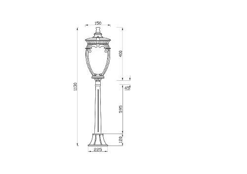 Уличный светильник Maytoni Fleur O414FL-01BZ1 Уличный светильник Maytoni Fleur O414FL-01BZ1