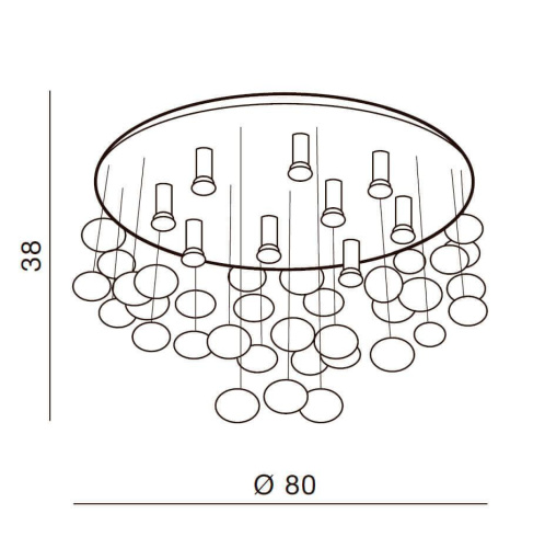 Потолочная люстра Azzardo Luvia D80 AZ2571