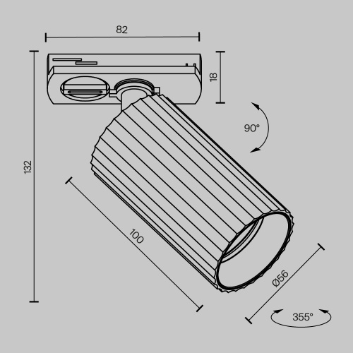 Трековый светильник Technical TR218-1-GU10-BS Трековый светильник Technical TR218-1-GU10-BS
