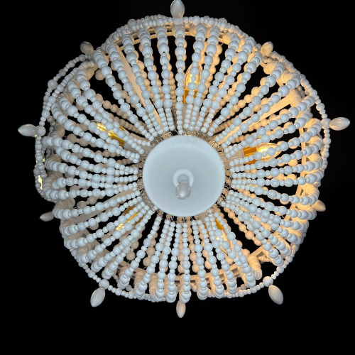 Люстра Rh Anselme White Wood Large Chandelier By Imperiumloft