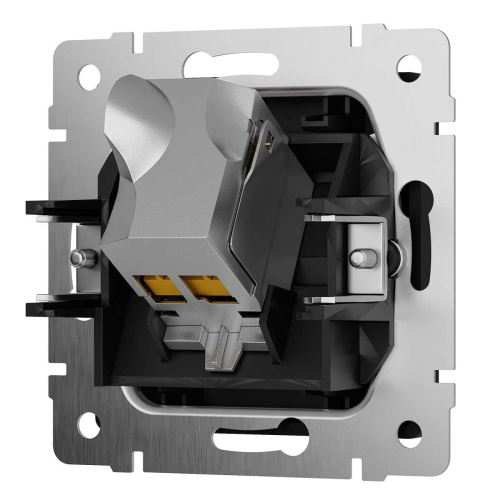 Розетка Ethernet RJ-45 cat. 6A экранированная (черный матовый) W5120108/ a069685