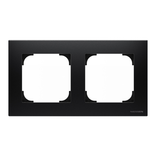 Рамка 2-постовая ABB Sky чёрный бархат 2CLA857200A1501