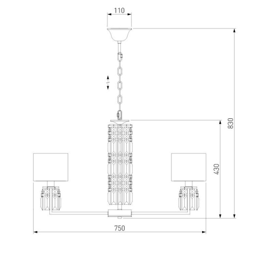 Подвесная люстра Eurosvet 10099/8 хром/прозрачный хрусталь Strotskis