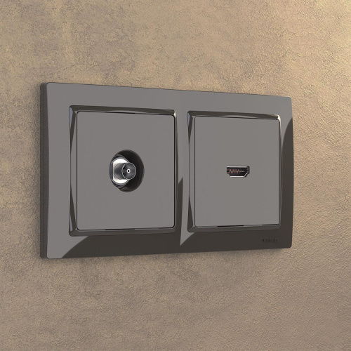 Рамка Werkel Snabb Basic на 2 поста серо-коричневый WL03-Frame-02 4690389099045