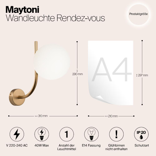 Бра Maytoni Rendez-Vous MOD109WL-01BS Бра Maytoni Rendez-Vous MOD109WL-01BS