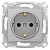 Розетка Schneider Electric Sedna с з/к со шторками 16A 250V SDN3001760