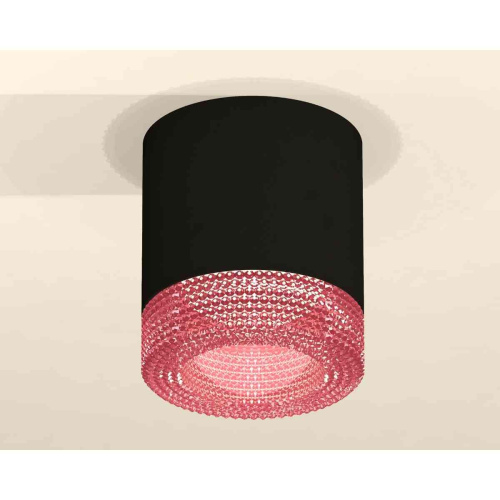 Комплект накладного светильника Ambrella light Techno Spot XS7402012 SBK/PI черный песок/розовый (C7402, N7193)