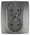 Розетка ЭРА 12 2x2P E Schuko со шторками 16A 250V 12-2104-12 Б0019331