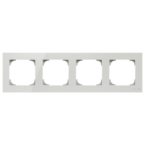 Рамка 4-постовая ABB Sky стекло белое 2CLA857400A3001 Рамка 4-постовая ABB Sky стекло белое 2CLA857400A3001
