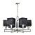 Подвесная люстра Lumien Hall Alessandriya LH1057/6P-NK-BK