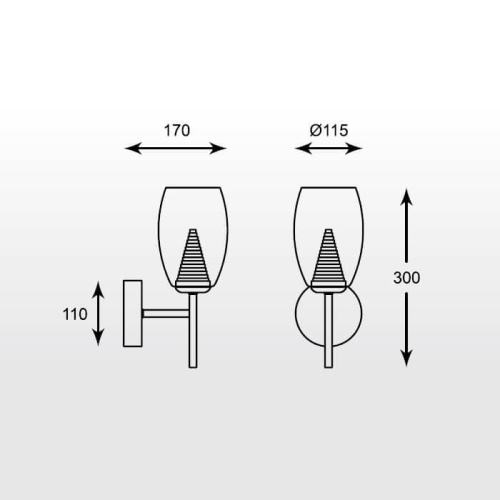Настенный светильник Zumaline Enzo MB1622-1Clear