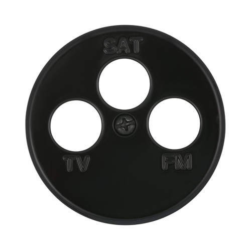 Накладка LK Studio для розетки TV+FM+SAT, 3 отверстия , черн., LK Vintage 885408-1 Накладка LK Studio для розетки TV+FM+SAT, 3 отверстия , черн., LK Vintage 885408-1