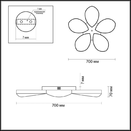 Потолочная светодиодная люстра Lumion Gabriella 3645/60CL