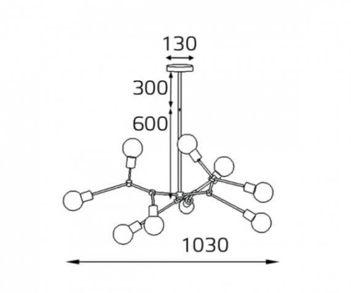 Подвесная люстра Italline Vega SP 6228/9 brass